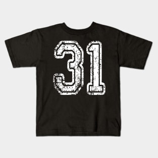 Number 31 Grungy in white Kids T-Shirt